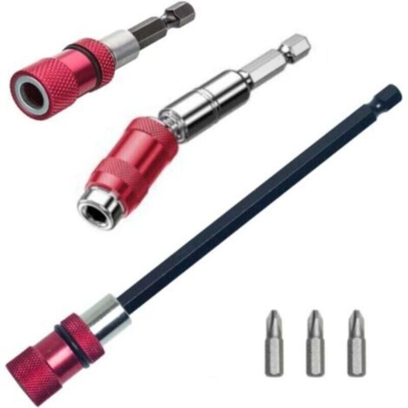 3 Stück Magnetische Bit-halter 1/4 Zoll Sechskant-schaft, Trockenbau-magnet-bit-verlängerung, Schnellwechsel-sechskantgriff Für Akkuschrauber Und Schlagbohrmaschine