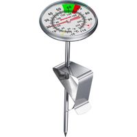 Barista-thermometer – Praktisches Küchenthermometer Zum Aufschäumen Von Milch, Köstlicher Milchschaum Für Kaffee, Thermometer Mit Clip – Edelstahl