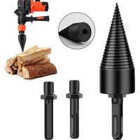 32mm Forstbohrer, Holzspalter, Kegelförmiger Holzspaltbohrer, Konischer Holzbohrer Mit 3 Bohrgriffen, Vierkant/rund/sechskant H609