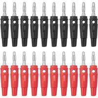 20 Stück Bananenstecker 4mm, 10 Rot & 10 Schwarz, 20a Lautsprecherstecker Audio-verbindungsstück Für Hifi-lautsprecher, Verstärker, Receiver Und Stereoanlagen Marke: Buxiugk