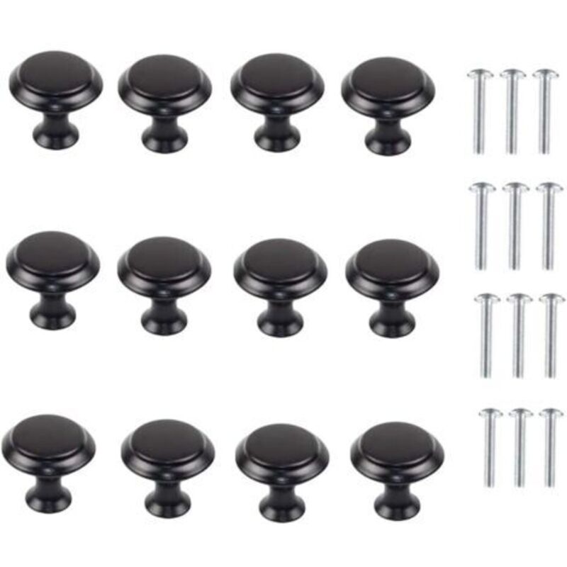 Schranktürgriffe, 12 Stück Aluminiumlegierung Runde Möbelgriffe In Pilzform Für Küche, Schrank, Kleiderschrank, Schublade, Schlafzimmer, Badezimmermöbel.