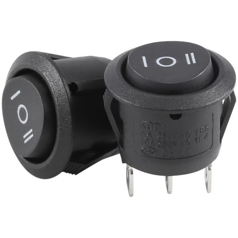 2 X Ca 6a / 250v 10a 125v 3-poliger Spdt Ein-aus Rundboot-kippschalter