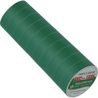 Elektrisches Isolierband, Pvc-wärmedämmrolle Für Autoreparatur, Fahrrad, Heimwerken, Elektriker-schlauch, Hochwertig 9m X 18mm Farbe Grün, 10er-pack