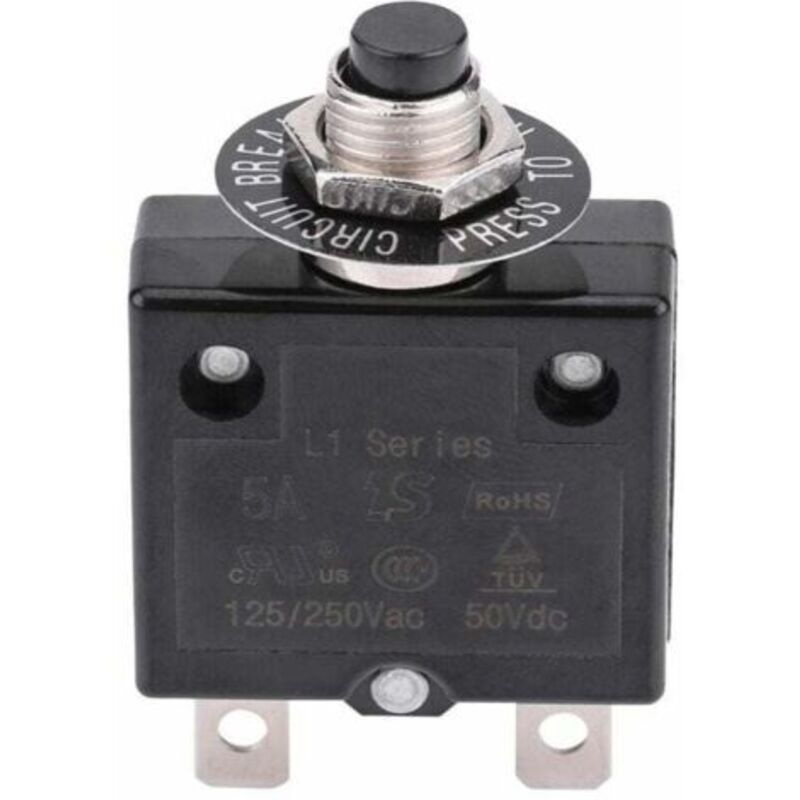 20a Leistungsschalter, Thermischer Schalter Mit Optionaler Rückstellung, 125-250v Ac 50v Dc Drucktasten-leistungsschalter Zum Schutz Vor Stromüberlastung