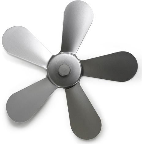 5-flügeliger Ofenventilator Aus Aluminiumlegierung Für Eine Bessere Heißluftzirkulation, Kompatibel Mit Vielen Modellen Und Einfach Am Schornstein Zu Installieren (silberfarben).