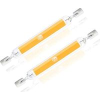2er-pack Led-r7s-cob-glasröhren, 118 Mm, 13 W, Ersetzt 130-w-halogenlampe, Ac 220–240 V (warmweiß, 13 W) [energieeffizienzklasse A++] H423