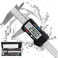 Pied À Coulisse, Digitaler Messschieber 150 Mm Aus Edelstahl, Großes Lcd-display, Präzise Einstellbar Auf 0,01 Mm, Umrechnung Mm/zoll, Spritzwassergeschützt, Für Industrielle Und Häusliche Messungen