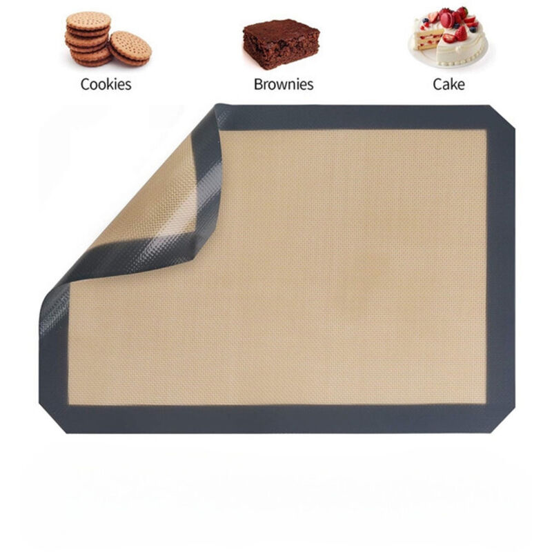 Silikon-backofenmatte, 42 X 29,5 Cm, Rutschfest Und Hitzebeständig, Dunkelgrau