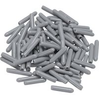 100 Stück Gummi-endkappen 2mm Innendurchmesser Vinyl Pvc Rundrohr Schraubenkappen Abdeckungen Gewindeschutz Grau