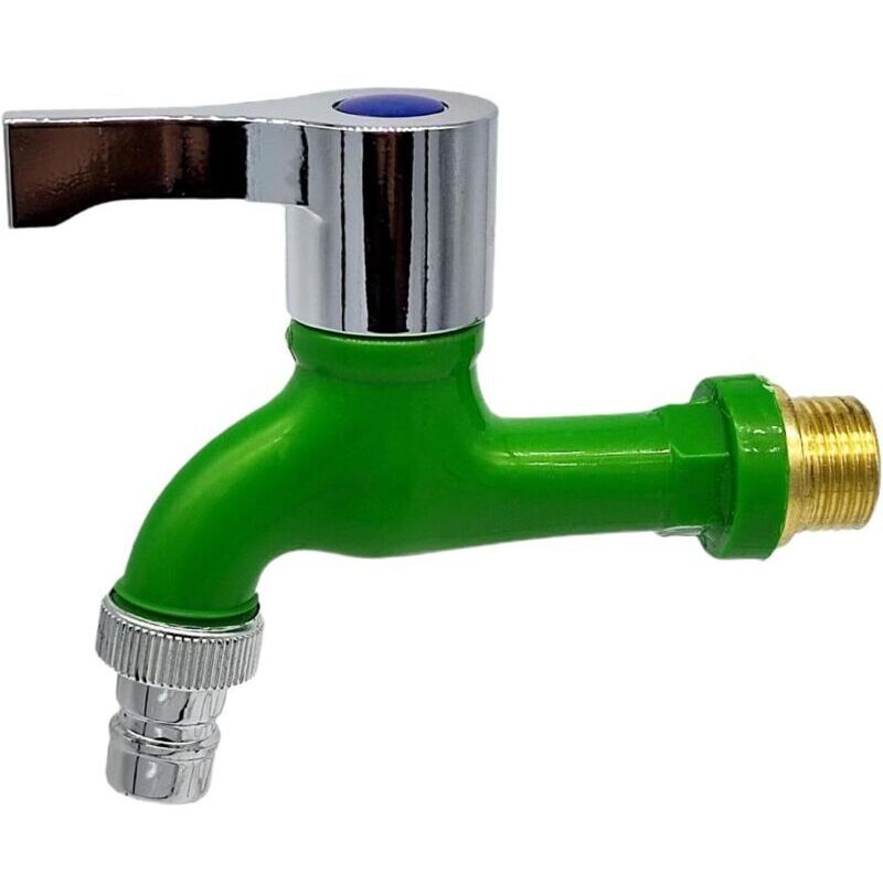 Pp-badezimmerarmatur, Waschbeckenarmaturen, 2,0 Mpa Waschtischmischer, Wandmontierte 1/2-zoll-waschbeckenarmatur - Grün
