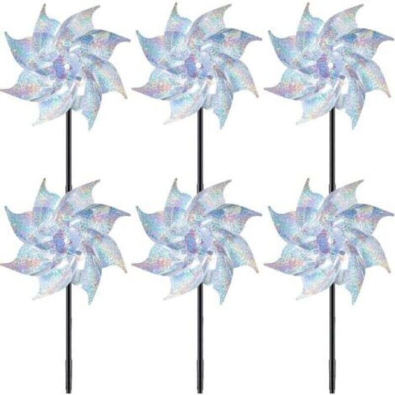 Vogelscheuchen-windmühle, 6-teiliges Reflektierendes Windrad, Gartenwindrad Für Den Außenbereich