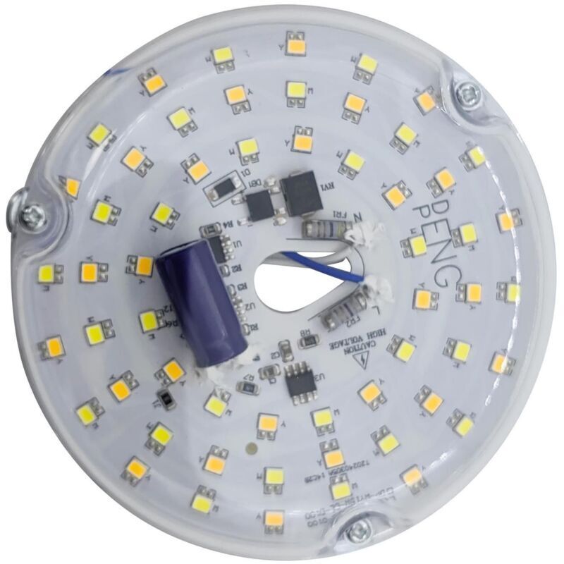 Led-deckenleuchten-ersatzpanel, 3cct 3000k 4000k 6000k 4-zoll-led-deckenventilator-upgrade-kit, Energiesparlampe 15w (230v)
