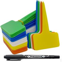 100 Stück Garten-etiketten Aus Kunststoff, T-förmige Pflanzenmarker, Wiederverwendbare Etiketten Für Den Gemüsegarten Mit Wasserfestem Stift Und Zubehör (mehrfarbig)