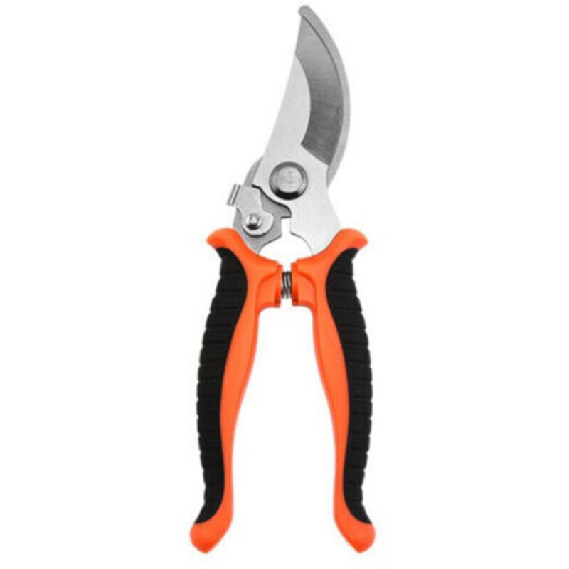 Orange, 2-teilig, Gartenschere Mit Gerader Klinge, Mit Drehbarem Griff, Für Frische Äste Und Zweige, Antihaft-beschichtung, Edelstahlklinge, Länge: 24 Cm