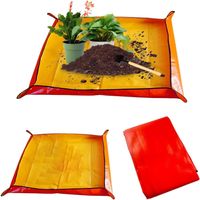 Umtopfmatten, 2 Stück Gartenmatten, Orange Wasserdichte Pflanzenmatte, 2 Größen, Faltbare Gartenpflanzmatte Geeignet Für Gartenarbeiten