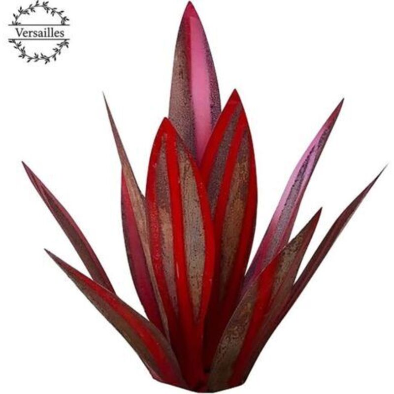 Metall-agavenpflanze Zur Gartendekoration, Rot, Rustikale Tequila-skulptur, Geeignet Für Innenräume, Rasenornamente