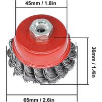 Set Aus 5 Gedrehten Metallbürsten In Schalenform, Mit M10-schraubbefestigung, Polierwerkzeug
