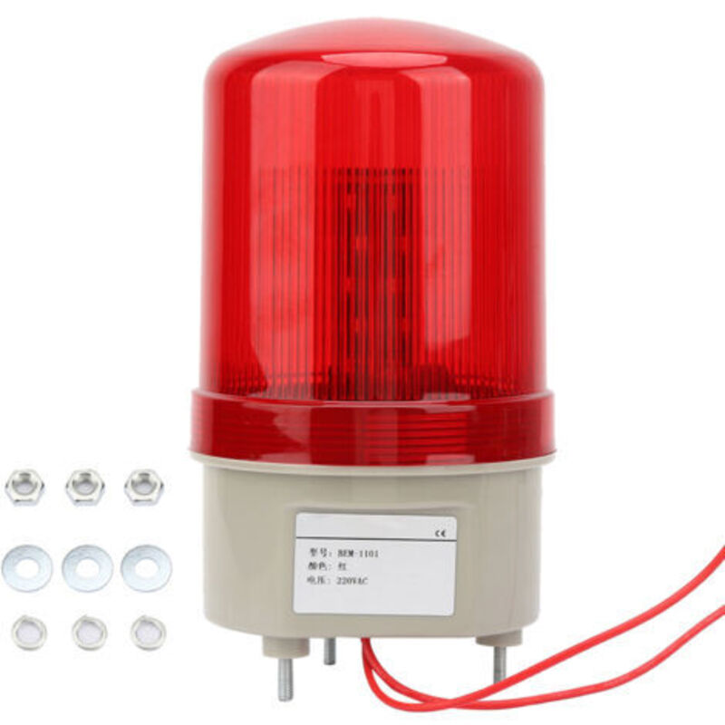 220vac Blinkende Rote Led-warnleuchte, Durchmesser 97mm