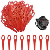 50 Stück Ersatz-kunststoffklingen Für Rasentrimmer, Kunststoffklingen, Klingen Für Grasschneider Und Freischneider, Kunststoff-rasenmäherklingen, Rote Kunststoff-trimmerklingen H240