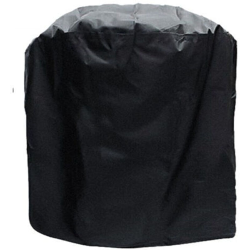 Barbecue-grill-abdeckung, Runde Wasserdichte Grillhülle Für Draußen, Schwarze Staub- Und Regendichte Abdeckung Für Holzkohle-, Gas- Oder Elektrogrills (größe: 58x77cm)
