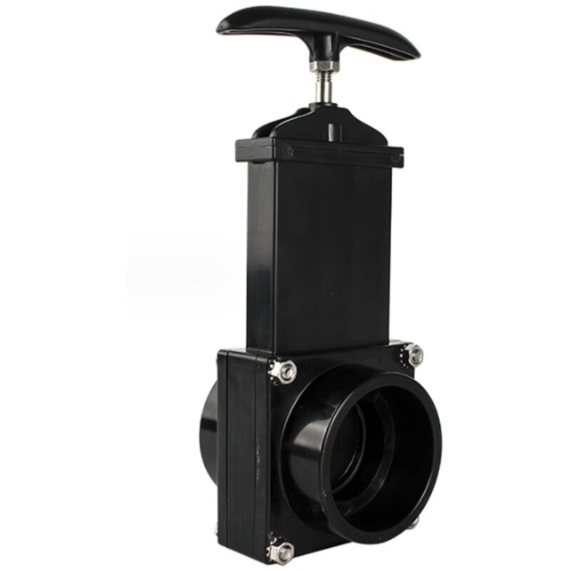 Ablassventil Für Wohnmobile, 50 Mm Durchmesser, Schieberventil, Schwarz, Robust Und Leicht, Für Abwasser, Kompatibel Mit Wohnwagen Und Ausgebauten Vans. Ideales Rückschlagventil Für Die Basis