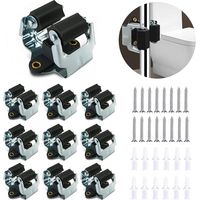 3er-pack Wandbesenhalter, 10-teiliger Besenaufhänger, Dicke Des Besenhalters Beträgt 0,7 Mm Statt 0,4 Mm, Wandhalterung Für Besen Für Waschküche Und Garten, Garage-organisation (schwarz) H276