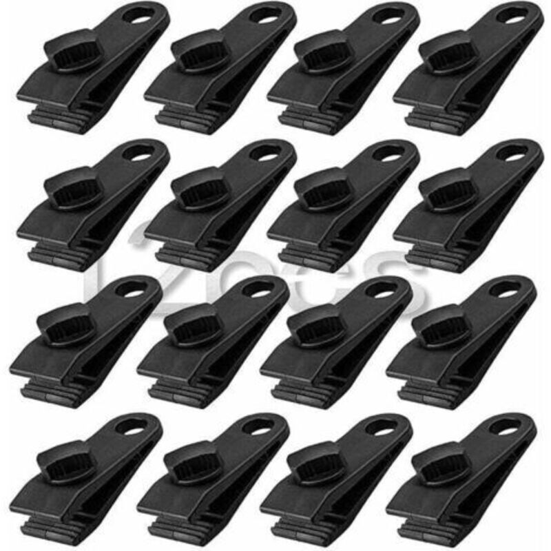 12 Stück Planenklammern, Set Aus Robusten Planenklammern Für Sofortige Vordächer, Zelte, Planen, Wohnwagen, Gartenbeschattung, Abdeckung, Schwarz (12)