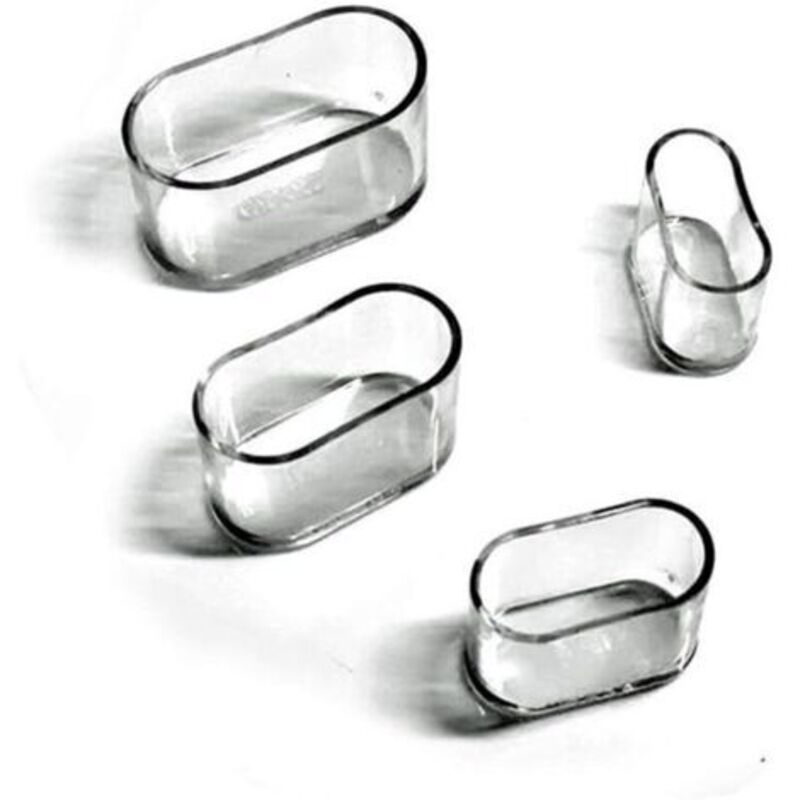 Stuhlbeinabdeckungen, Ovale Silikon-möbelfußschoner, Kratzfester Bodenschutz, 8-24 Stück Transparent/24 Stück 15x30 Mm
