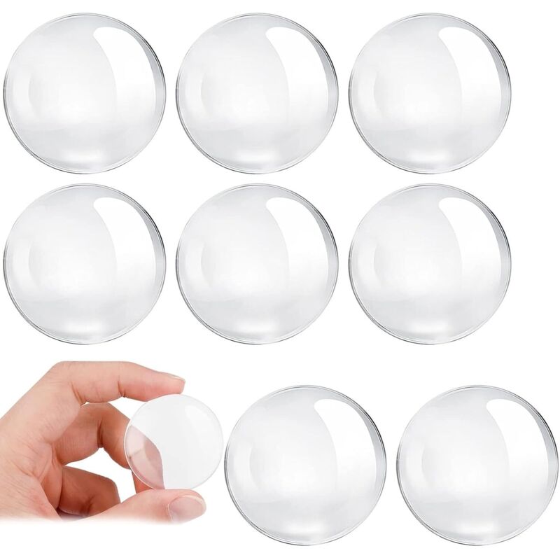 8er Set Selbstklebender Türstopper Aus Transparentem Gummi - Selbstklebende Gummitürstopper - Transparente Wandmontierte Türstopper - Türstopper - Elastische Türpuffer