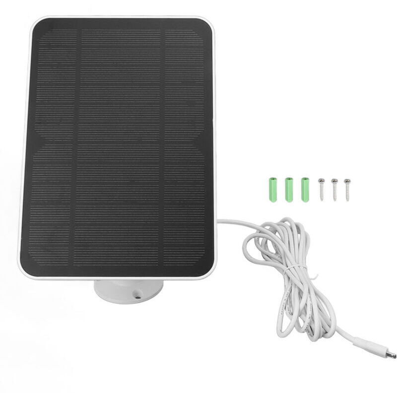 4-w-5-v-solarpanel Für Arlo Blink Sicherheitsring, Ip65 Wasserdichtes Solarladegerät Mit 360° Verstellbarer Halterung, Weiß