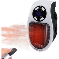Mini-elektroheizlüfter Für Steckdose, Mini-heizgerät 500w, Mini-gebläseheizung 500w, Elektrischer Heizlüfter 500w, Thermostatsystem, Led-anzeige, Überhitzungsschutz H592