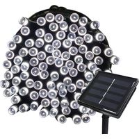 22m Solarlichterkette 200 Led 8 Lichtmodi Lichterkette Ideal Für Die Dekoration Von Garten, Pavillon, Terrasse, Hof, Zaun Im Außenbereich (weiß)