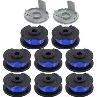8 Ersatzspulen Für Rasentrimmer-faden 0,065" 18v 24v 40v Kompatibel Mit Ryobi One+ Ac14rl3a, Auto-feed-trimmerfaden 522994001 Kopf Für Kabellosen Rasentrimmer 3,44m 8 Spulen + 2 Köpfe