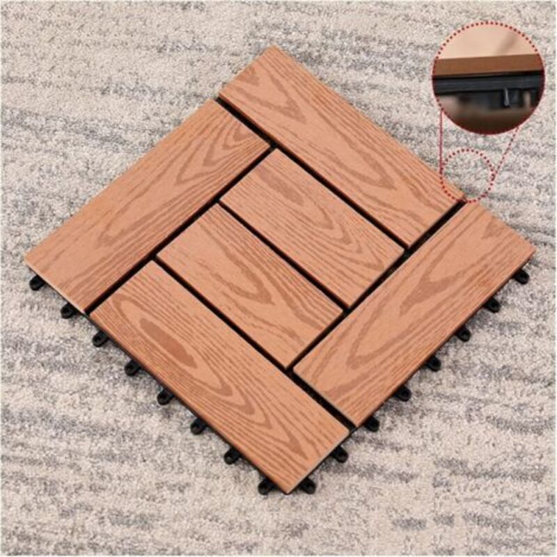 Wpc-bodenplatten Sind Wasserdicht Und Eignen Sich Für Terrassen, Balkone, Außenhöfe, Terrassen, Kesseldruckimprägniertes Holz, Höfe, Gärten Und Badezimmer