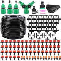 204-teiliges Tropfbewässerungssystem, 6,35 Mm Tropfbewässerungsset, Automatisches Bewässerungsgerät-set Für Gewächshaus, Blumenbeet, Terrasse Und Rasen (50 M)