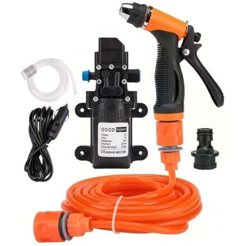 Tragbares 12v Wasserschlauch-set Für Wohnmobile Und Autos – Hochdruckreiniger Mit Pistole, Ausziehbarer Schlauch Für Camping, Garten Und Fahrzeugwäsche