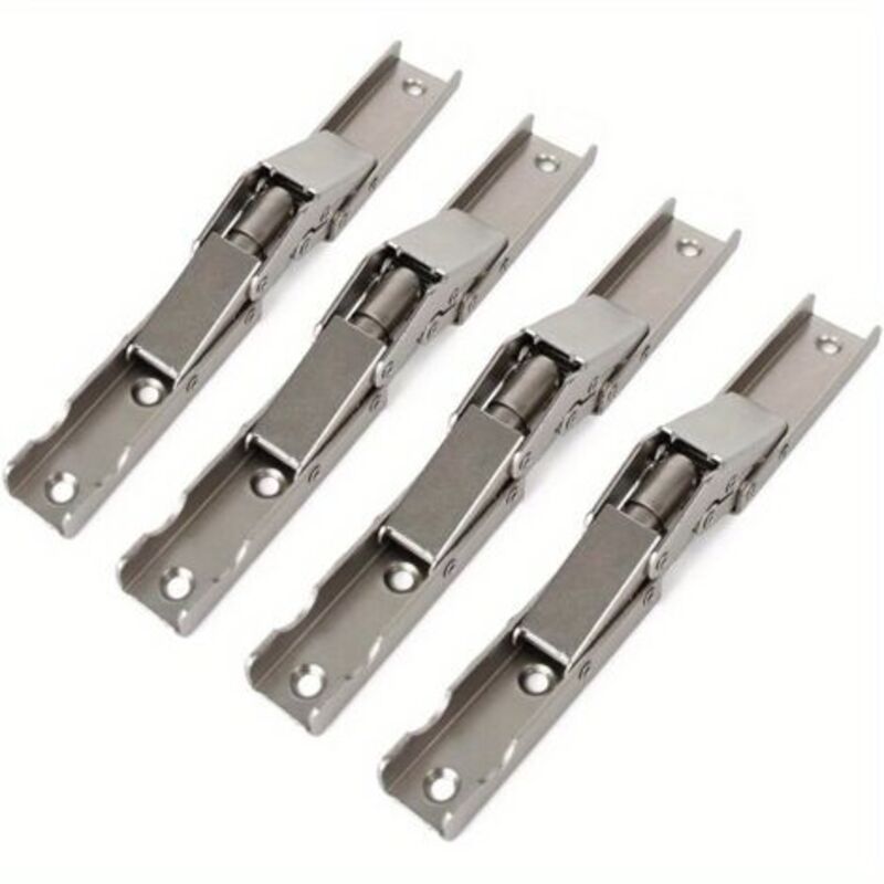 4er-set Klappbare Scharniere Ohne Bohren, 90°/180°, Aus Robustem Metall Mit Flacher Feder, Für Türen Und Möbel, Klassischer Stil