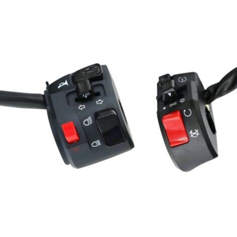 Universeller Lenkerschalter 22mm – Hupe, Blinker, Nebelscheinwerfer – Motorstart, Lichtschalter – Kompatibel Mit Motorrädern Und Mountainbikes