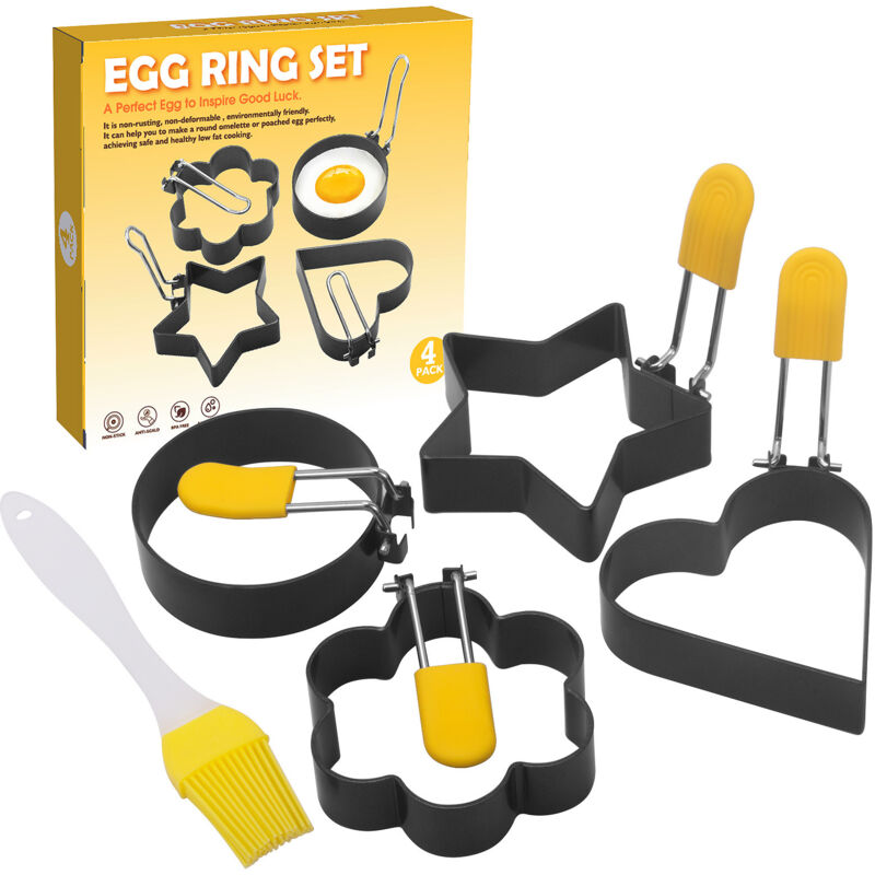 Antihaft-eierformen, 4-teiliges Küchen-set Aus Edelstahl