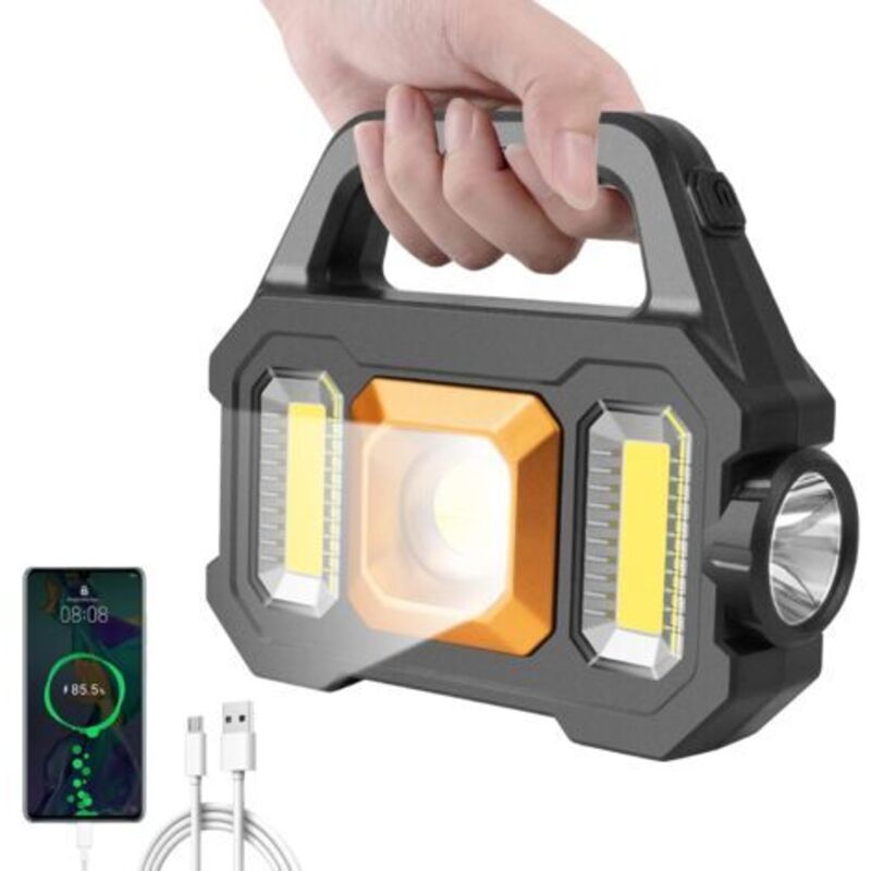 Solar-campinglampe, Wiederaufladbare Campinglampe, Led-taschenlampe, 6 Beleuchtungsmodi, Superhelle Tragbare Lampe Mit 33 Leds, Geeignet Für Zelt, Wandern, Angeln, Notfall