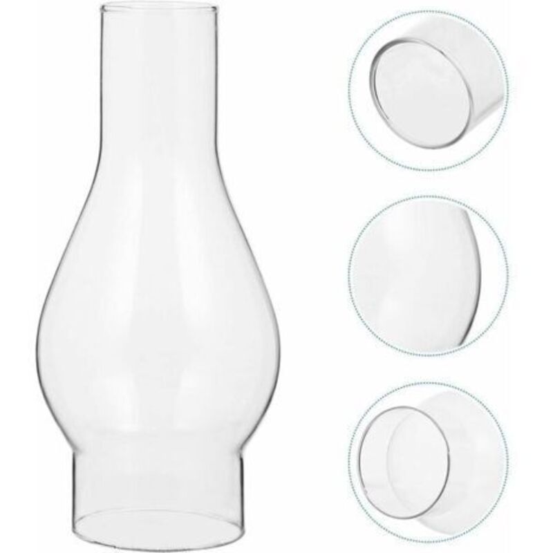 Hochtemperaturbeständiger Glas-lampenschirm – Kompatibel Mit Öl- Und Petroleumlampen – Abmessungen 3,5x5,4x7,6 Cm