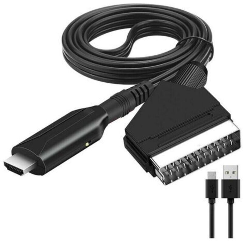 Péritel-zu-hdmi-wandler – Auflösungen 720p/1080p – Kompatibel Mit Dvd, Blu-ray, Receivern – Usb-kabel Im Lieferumfang Enthalten - Tv 720 P