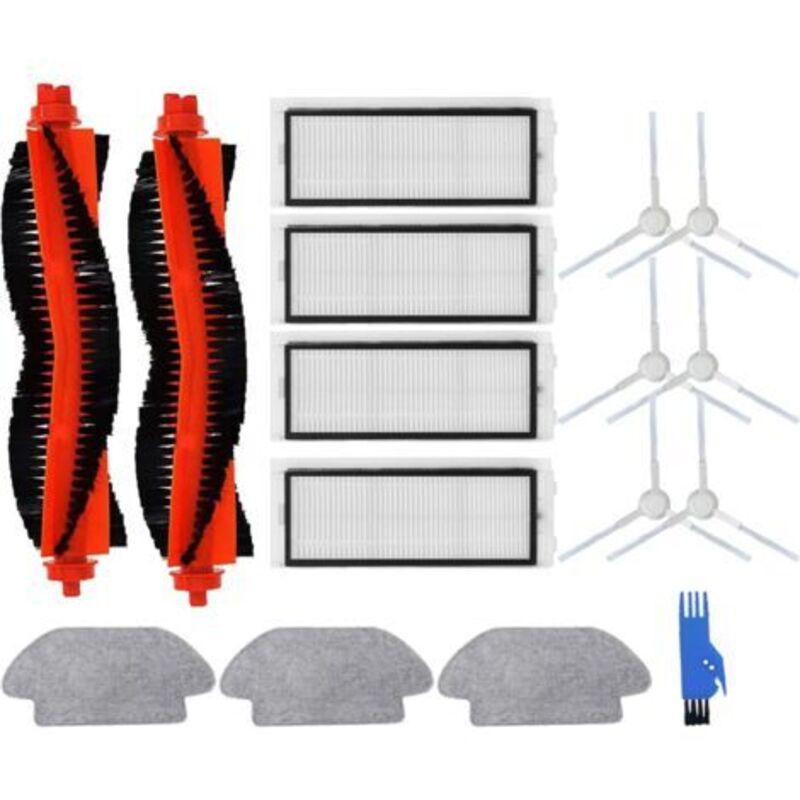 Ersatzteil-set Für Xiaomi Mijia 2s, P, Viomi V3, Se Saugroboter, Zubehör Umfasst 2 Rollenbürsten, 4 Filter, 1 Reinigungsbürste (16 Teile)