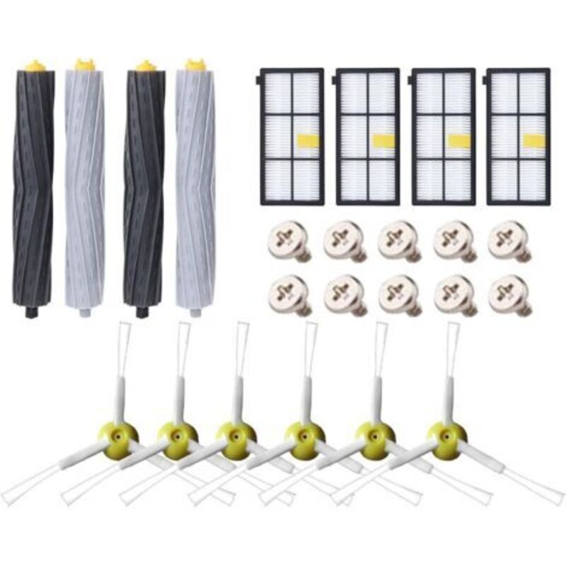 Ersatzset Für Irobot Roomba Serien 800, 805, 850, 860, 865, 866, 870, 871, 880, 886, 890, 891, 895, 896, 900, 960, 965, 966, 980, Ersatzteile Für Filterbürste (24-in-1)