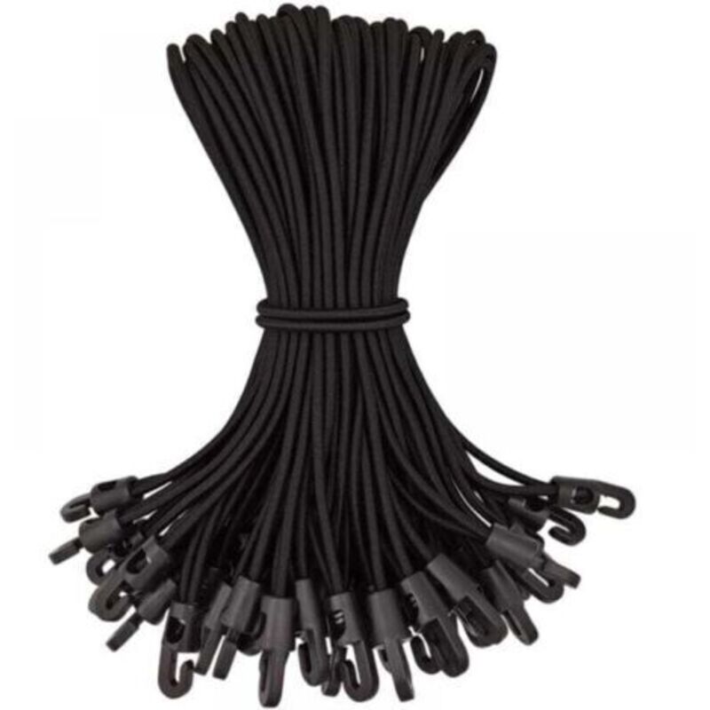 Satz Von 50 Elastischen Spanngurten Mit Haken, Aus Hochwertigem Gummi, Für Poolabdeckungen.