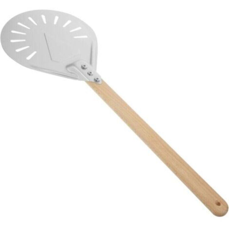 7-zoll Perforierte Pizzaschaufel, Pizza-spatel, Runde Paddel Aus Hartanodisiertem Aluminium, Hitzebeständig Für Ofen Zur Zubereitung Von Hausgemachten Pizzen Und Brot