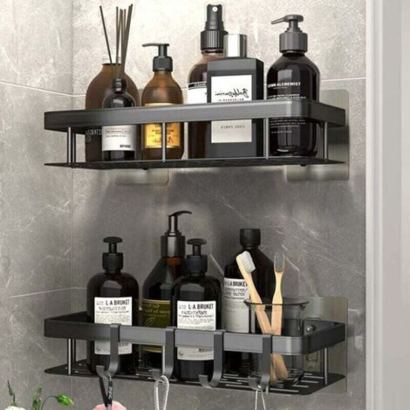 Duschregal, 2er-set, Duschablage, Ohne Bohren, Wandmontiertes Aufbewahrungsregal Für Badewanne, Geeignet Für Badezimmer/küche/schlafzimmer