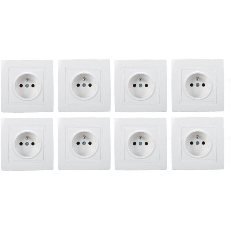 8 Stück Standard Französische Steckdose 16a 220v Wandsteckdose Für Hotel, Büro Und Zuhause