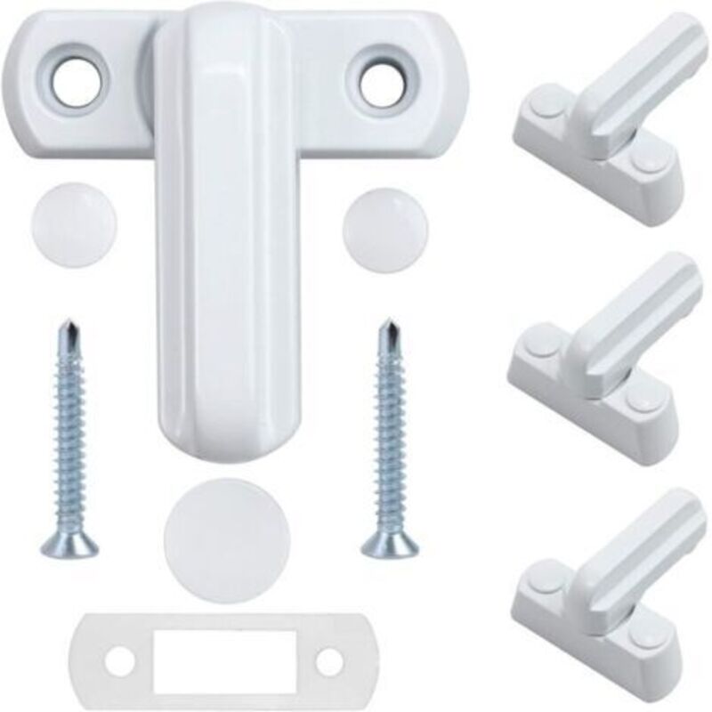 Fensterschloss - Zinklegierung - 4 Stück Weiß Türschloss - Haussicherheit Für Verschiedene Türen Und Fenster - Pvc-haushaltssicherheit