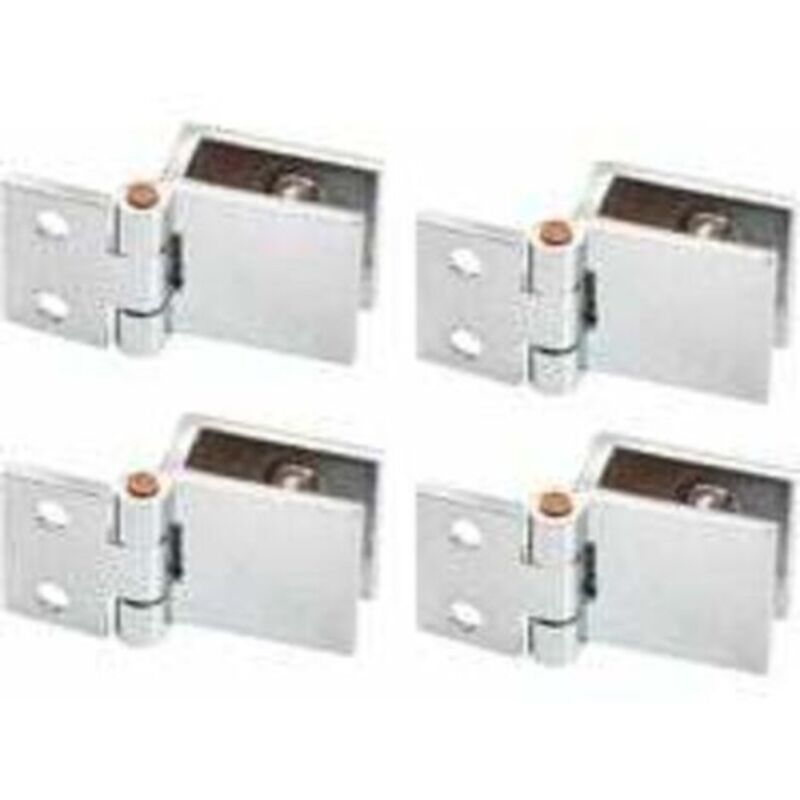 Aluminiumlegierung-scharnier Für Glas, 4er-pack, Clipscharniere Für Glastüren, 0-grad-winkel, Ohne Bohren, Für Glastüren Von Küchenschränken Und Vitrinen (glasstärke 5 Bis 8 Mm)